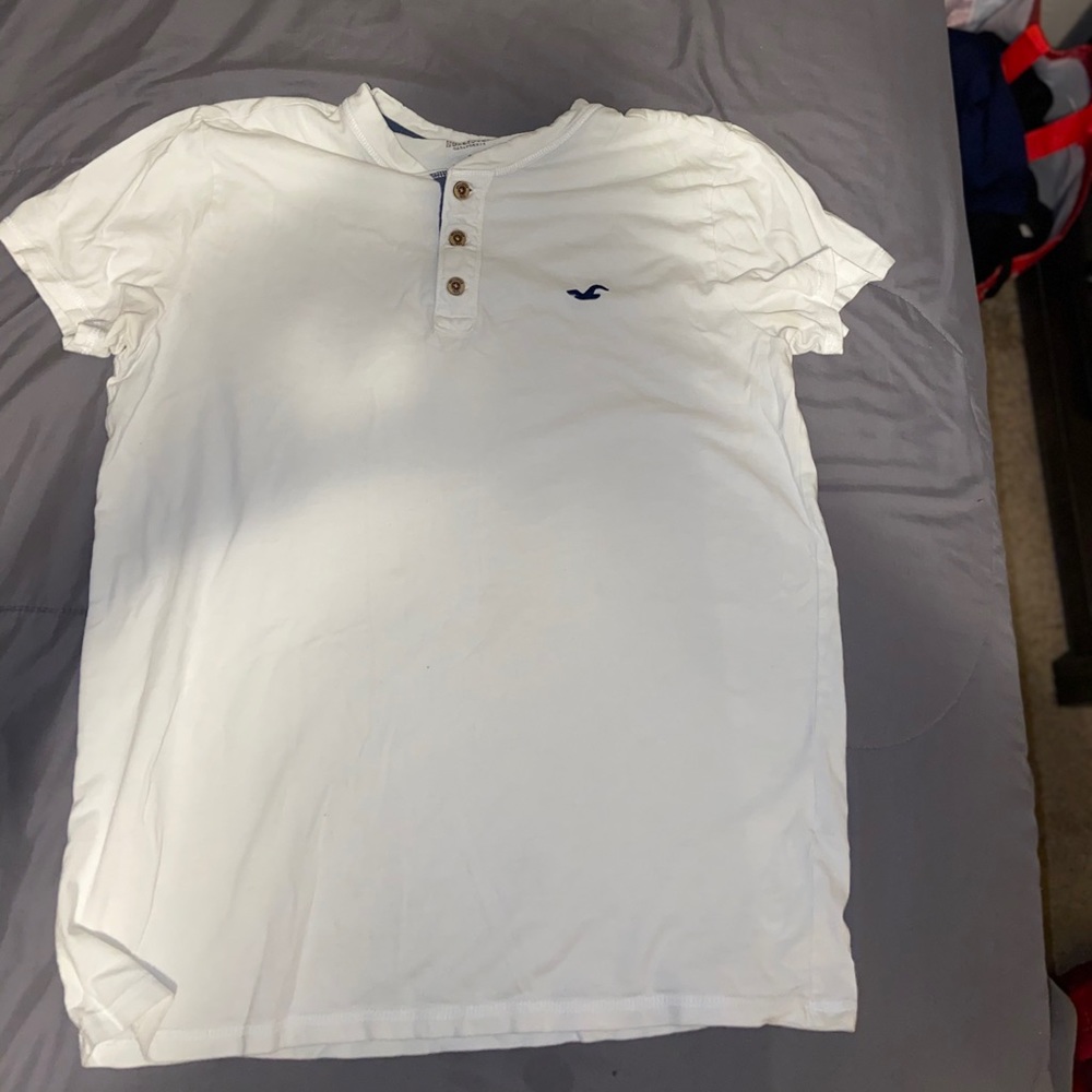 White polo shirt by Hollister
